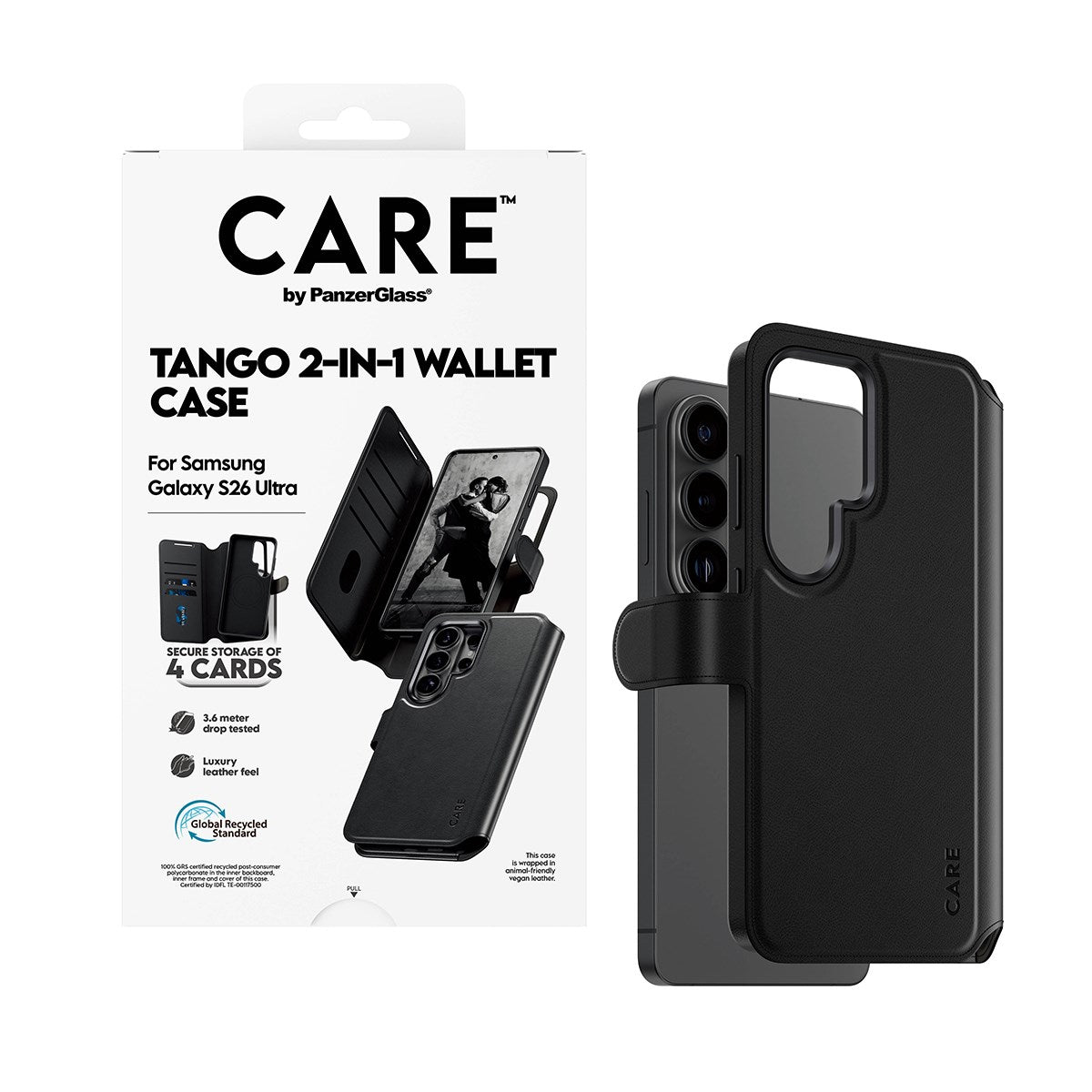 CARE™ by PanzerGlass® Case Tango 2-in-1 Wallet m. Qi Samsung Galaxy S26 Ultra
